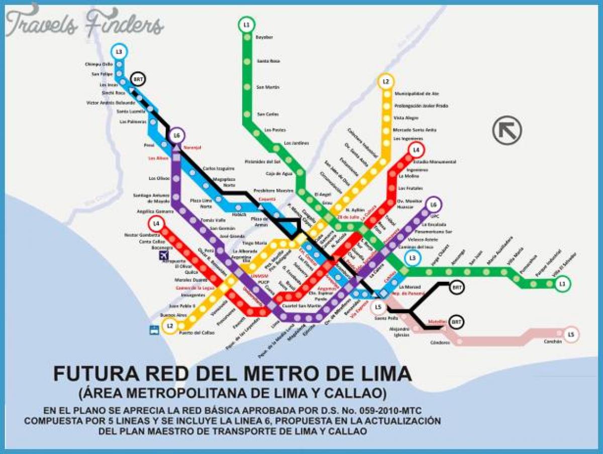 Χάρτης της metropolitano Λίμα