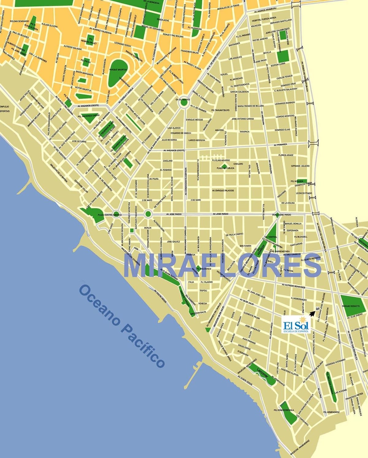 miraflores Λίμα χάρτης